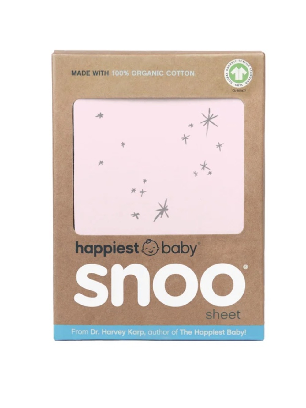 Happiest Baby SNOO Organic Cotton Baby Bassinet Fitted Sheet - Rose Galaxy
